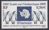 2009 French Antarctic. SG.621q  50th Anniv. Antarctic Treaty. U/M (MNH)