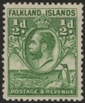 1929 Falkland Islands - SG.116  ½d green. mounted mint.