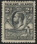 1929 Falkland Islands - SG.118  2d grey. mounted mint.