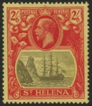 1922 St. Helena SG.109 2/6d grey & red/yellow U/M (MNH)