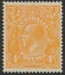 1917  Australia  SG.22c 4d  pale orange-yellow. mounted mint.