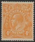 1920  Australia  SG.22d 4d  dull orange. mounted mint.