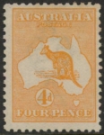 1913  Australia  SG.6  4d  orange (die II) U/M (MNH).