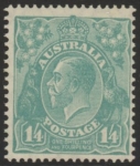 1928 Australia  SG.104  1/4d turuoise Perf 13½ x 12½  U/M (MNH)