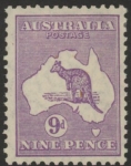 1929 Australia  SG.108  9d violet Perf 12  wmk 'small crown over A' mounted mint.