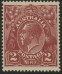 1924 Australia  SG.78 2d red-brown  Perf 14  very lightly mounted mint.