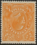 1923 Australia  SG.56w ½d orange. Inverted watermark  Perf 14  U/M (MNH).