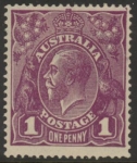 1922 Australia  SG.57 1d violet.  Perf 14 mounted mint.