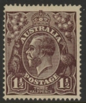 1918 Australia  SG.58 1½d black-brown.  Perf 14 mounted mint.