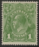 1924 Australia  SG.76 1d sage green. Perf 14  lightly mounted mint.