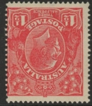 1924 Australia  SG.77w 1½d scarlet. inverted wmk. Perf 14 U/M (MNH).