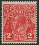 1930  Australia  SG.99a  2d golden scarlet  die III perf 13½ x 12½  mounted mint.