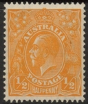 1928  Australia  SG.94 ½d orange. perf 13½ x 12½  mounted mint.