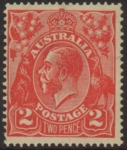 1922  Australia  SG.63  2d bright rose-scarlet. mounted mint.