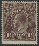 1919  Australia  SG.51a  1½d black-brown variety 'very thin paper'. U/M (MNH).