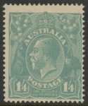 1920  Australia  SG.66a  1/4d dull greenish blue. mounted mint.