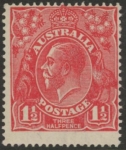 1924  Australia  SG.77 1½d  scarlet. variety  'AUSTRALLA'  mounted mint.