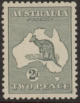 1915  Australia  SG.35 2d grey. die 1 lightly mounted mint.