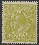 1924  Australia  SG.80a 4d olive-green. mounted mint.