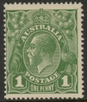 1918  Australia  SG.83  1d sage-green. no watermark. mounted mint.