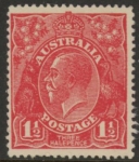 1914  Australia  SG.84  1½d scarlet. no watermark. mounted mint.