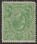 1918  Australia  SG.48w ½d green inverted wmk. U/M (MNH)