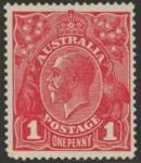 1918  Australia  SG.47b 1d rose-red. mounted mint