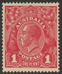 1916  Australia  SG.47 1d rose carmine. mounted mint.