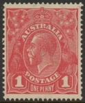 1918  Australia  SG.47b 1d rose red. mounted mint.