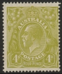 1928 Australia SG.91   4d yellow olive M/M