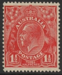 1927 Australia SG.96   1½d scarlet perf 13½ x 12½  U/M (MNH)