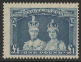 1949  Australia  SG.178a  £1 bluish-slate  'thin ordinary paper' . U/M  (MNH)