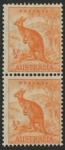 1942  Australia  SG.179b  ½d orange. coil pair. U/M  (MNH)