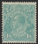 1932  Australia  SG.131  KGV 1/4d turquoise. mounted mint.