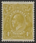 1933  Australia  SG.129 4d yellow-olive. mounted mint.