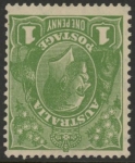 1931  Australia  SG.125w  1d  green. inverted watermark.  mounted mint.