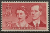 1954  Australia  SG.272a 3½d scarlet Re Entry 'vertical line doubled in 'Royal Visit & 3½' U/M (MNH)