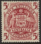 1949 Australia  SG.224a   5/-  claret  U/M (MNH)