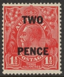 1930 Australia  SG.119  2d on 1½d golden scarlet. U/M (MNH)