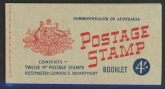 1957  Australia  SB.34a 4/- booklet with wax interleves, contains SG313ab 2x panes of 6. U/M (MNH)