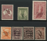 1946-7 Australia - SG.J1-7 B.C.O.F. JAPAN. set 7 values U/M (MNH)