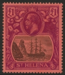 1922 St Helena KGV SG96 £1 grey & purple/red  mounted mint.