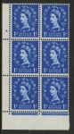 S24 1d crowns wmk. violet phos  Cyld. 4 dot perf P/E  U/M (MNH)