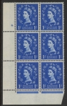 S24 1d crowns wmk. violet phos  Cyld. 4 dot perf P/E U/M (MNH)