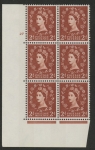 S49  2d crowns wmk. Cyld. 27 no dot. violet phos. perf E/I  U/M (MNH)