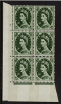 S128 9d crowns wmk.violet phos.  Cyld. 2 dot perf E/I    U/M (MNH).