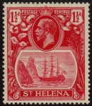 1937 St Helena.  SG.99f  KGV 1½d deep carmine-red  mounted mint.