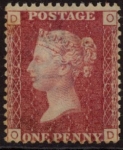 SG.43 1d rose red. corner letters 'OD' Plate 146  mint Original Gum