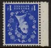 SG.588wi  1d ultramarine.  (1958 2nd graphites inverted watermark) U/M (MNH)