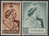 Bahamas 1948 Royal Silver Wedding SG.194-5 mounted mint